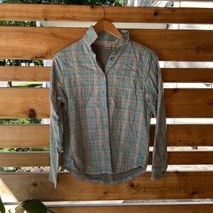 LL Bean women’s XS flannel, jersey lined button up